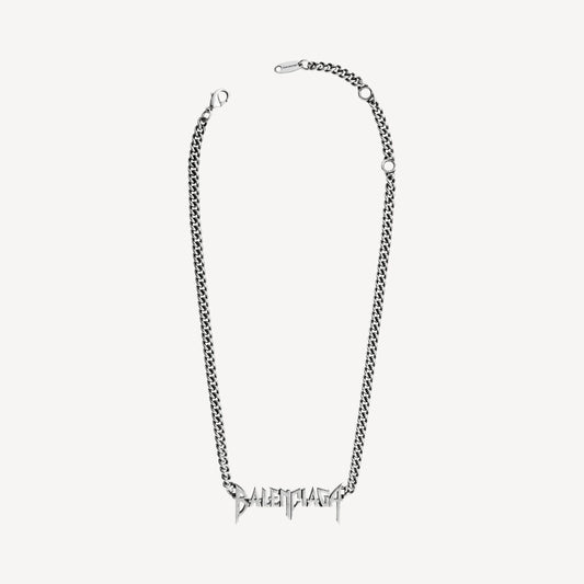 Typo metal necklace - alternative view