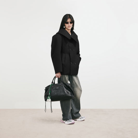 High collar peacoat - alternative view
