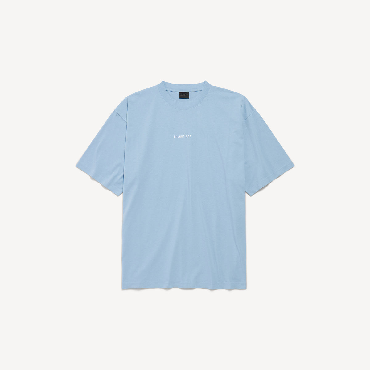 Balenciaga back medium fit t-shirt - Light Blue/White
