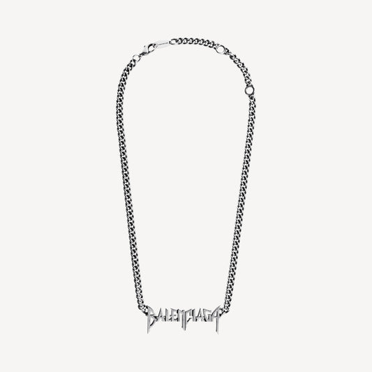Typo metal necklace - Silver