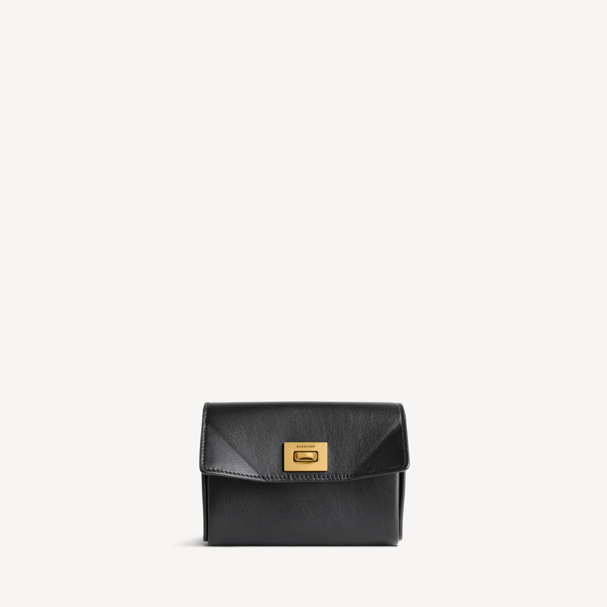Rodeo card holder with flap - Black
