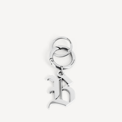 Melrose b keychain - Antique Silver
