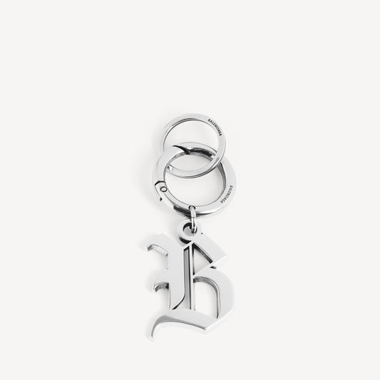 Melrose b keychain - Antique Silver