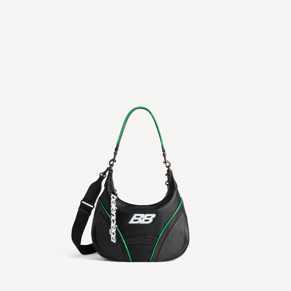 Biker hobo messenger bag small - Black