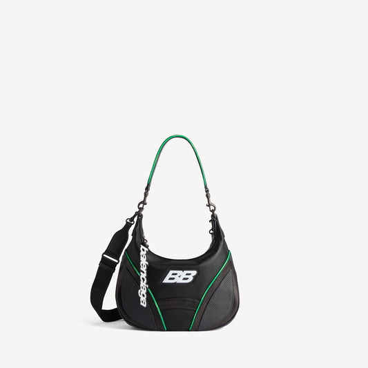 Biker hobo messenger bag small - Black