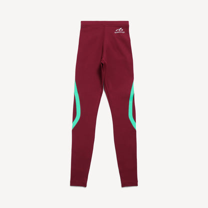 Techwear leggings - Burgundy/Aqua