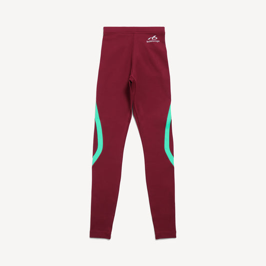 Techwear leggings - Burgundy/Aqua