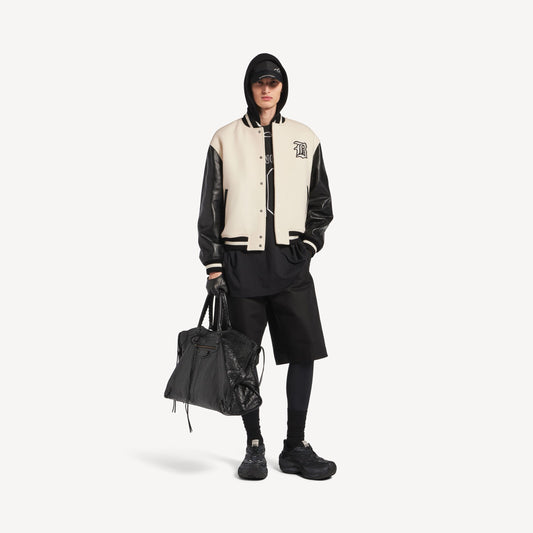 Men's Balenciaga | Nba Collaboration Varsity Jacket in Ivory - alternative view