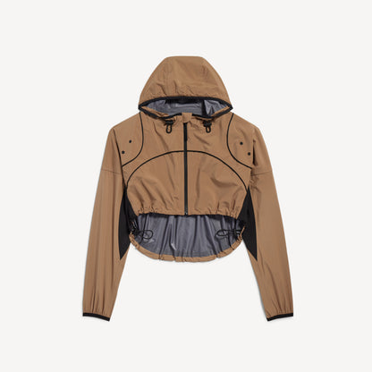 Techwear cropped jacket - Camel