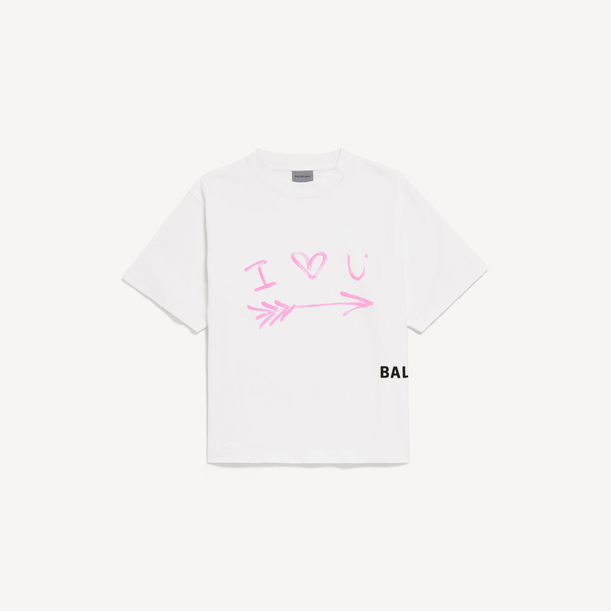 I<3 u medium fit t-shirt - White