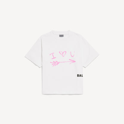 I<3 u medium fit t-shirt - White