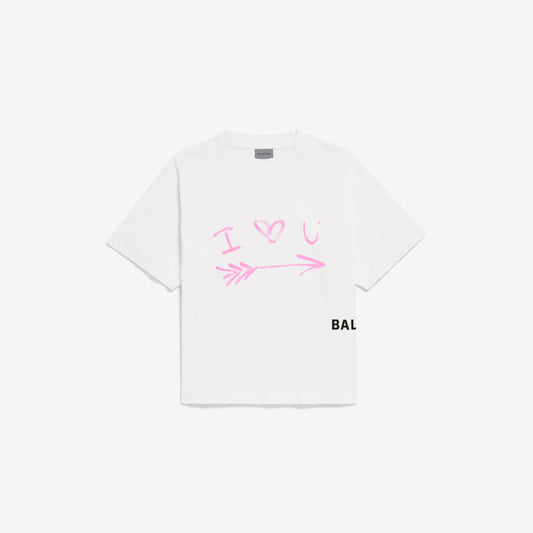 I<3 u medium fit t-shirt - White