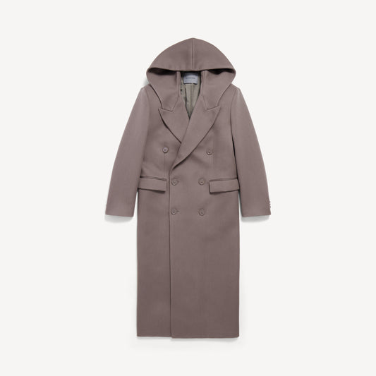 Hooded tailor coat - Smoke