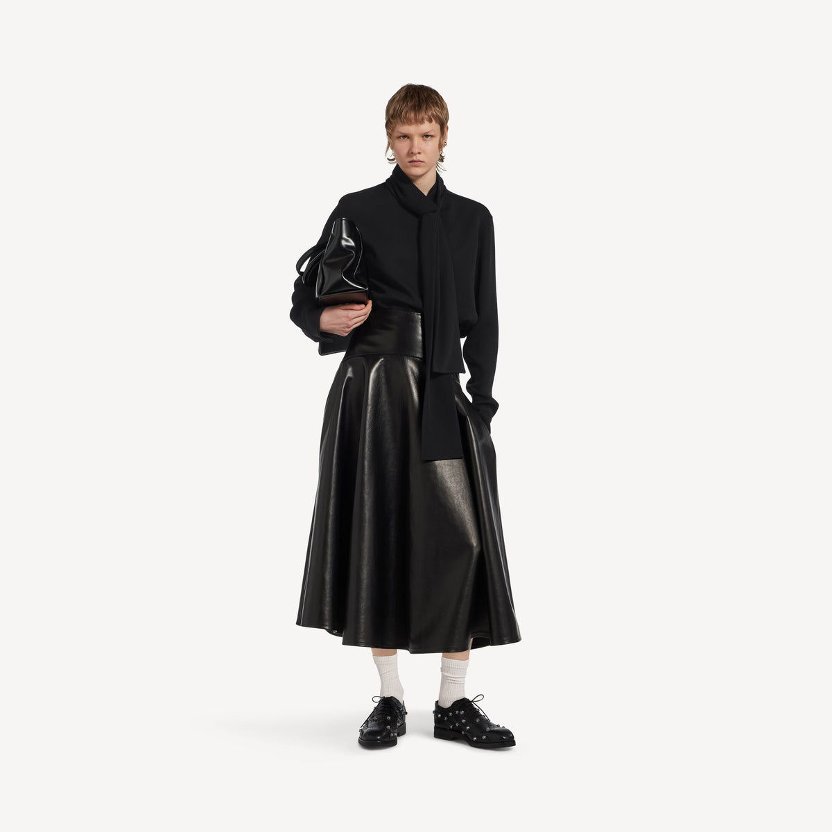 Silk crepe scarf shirt - alternative view